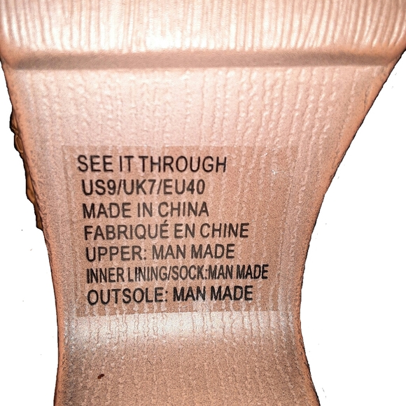 JustFab See it Through Platform Wedge Sandals - Picture 8 of 8